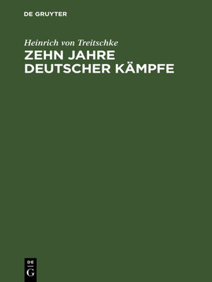 cover image of Zehn Jahre deutscher Kämpfe